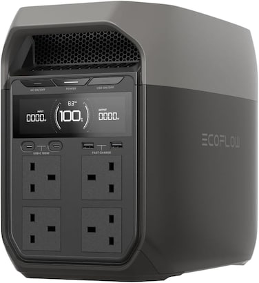 ECOFLOW DELTA 3 Portable Power Station, 1024Wh Solar Generator, LiFePO4 Battery, 0-70% Quick Charge in 30 Min, Expandable to 5kWh, Backup Power with UPS for Home, Camping &amp; RV