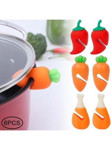 Pot Lid Lifter, Pot Cover Spill Stopper, Creative Silicone Heat-resistant Kitchenware for Splash-Proof, Boil Over and Spill Proof, Pot Lid Holder Keep The Lid Open Reduce Soup Spills