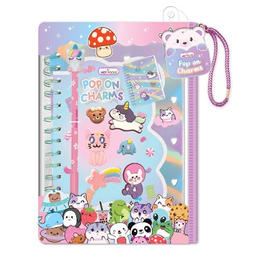 Hot Focus Pop On Kawaii Charms Trendy Writing Fun Notebook Set