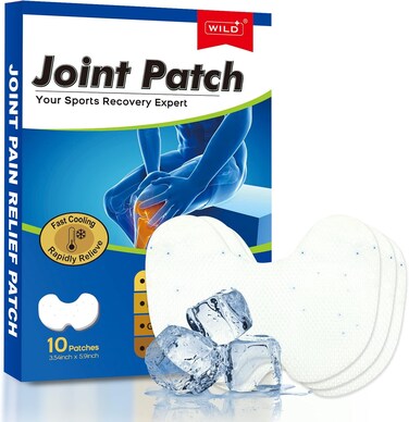 WILD+ Cold Patch, Gel Ice Packs for Sports Injuries Cooling Joint Patch, Cold Therapy Knee Patches Fast Repair Pain for Sprains
