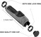 ROCKBROS Mountain Bike Grips Handlebar Bicycle Handlebar Grips Bike Handle Grips Double Aluminum Clamp Lock On Grips for MTB BMX Mountain Bike Handle Bar Ends Black Grey