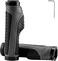 ROCKBROS Mountain Bike Grips Handlebar Bicycle Handlebar Grips Bike Handle Grips Double Aluminum Clamp Lock On Grips for MTB BMX Mountain Bike Handle Bar Ends Black Grey