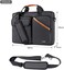 iCozzier 15-15.6 Inch Multi-Pocket Laptop Sleeve Briefcase Large Capacity Shoulder Bag Electronic Accessories Organizer Waterproof Messenger Carrying Case - Black
