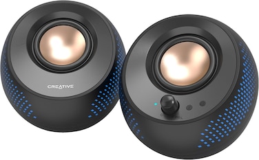 Creative Pebble X 2.0 USB-C Computer Speakers with Customizable RGB Lighting, Bluetooth 5.3, USB Audio, Up to 15W RMS Power for PC and Mac