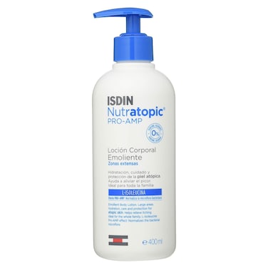 Isdin Nutratopic Pro-Amp Emollient Body Lotion For Atopic Skin With Itching, 400ml