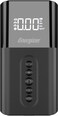 Energizer Portable Air Compressor, 4 Working Modes - Car/Bike/Motorcycle/Ball, 4 Nozzles, 6000 mAh Power Bank Capacity, LCD Display, Black