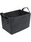 Aputue Felt Storage Basket, Black Open Storage Bins Boxes with Handle, Foldable Felt Basket Storage Bins, Felt Baskets for Storage Suitable for Clothes, Toys, Baby Products, Books