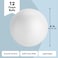 4-Inch White Foam Balls for Crafts - Pack of 12 Polystyrene Spheres for DIY Projects, Ornaments, School Models, and Art Activities