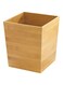 iDesign Formbu Wood Wastebasket, Small Square Trash Can for Bathroom, Bedroom, Dorm, College, Office, 8.5" x 10", Bamboo