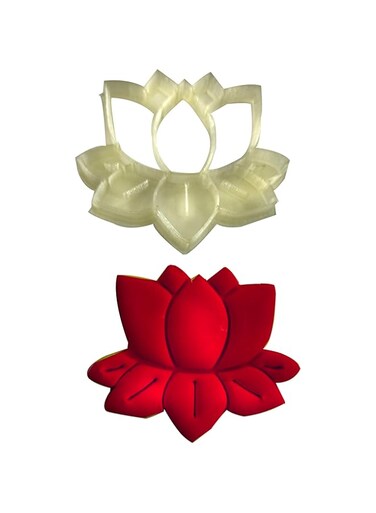 OHM Lotus Kamal Flower Cookie Fondant Cutter Clay Craft Cake Decorating Sugarcraft Bakeware Diy Tool