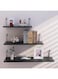 FALAHOM 3 Set Floating Shelves, Rustic Wooden Shelf with Metal Brackets for Wall Decor,No Drilling 2 Way of Wall Mounted Shelves,for Storage Hanging Shelf for Bathroom Living Room Kitchen (Black)