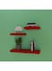 FEELINGS Wall Shelf, Floating Rectangle, 80cm (RED)