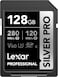 ليكسار بطاقة ذاكرة احترافية سيلفر برو SDXC UHS-II 128GB C10 U3 V60 فيديو FHD و4K حتى 280 ميجابايت/ثانية للمصورين المحترفين ومصور الفيديو والمتحمسين (LSDSIPR128G-BNNNU)