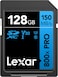 Lexar 128GB High-Performance 800x PRO SDXC UHS-I Memory Card, C10, U3, V30, 4K UHD Video, Up To 150MB/s Read, For Point-and-Shoot &amp; Mid-Range DSLR Cameras, HD Camcorders (LSD0800P128G-BNNNU)