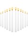 LBOYLOVE 12 Pack Tall Taper Candles-Dripless Dinner Candle Sticks，10 Inch Tall Taper Candles，Natural Wax with Cotton Wicks，8 Hour Burn Time (White)