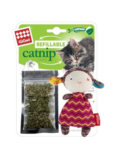 Gigwi Refillable Catnip Sheep, Multi-Colour