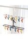 MAKINGTEC 2 Pack Sock Drying Rack, with Clips,Drying Rack Clothing Foldable with 24 Sock Clips 360&deg; Rotatable Hook for Drying Socks Towels Bras Gloves Baby Clothes Diaper Etc (17.7x3.7x8.6 inches)