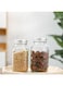 Set of 5 (three 500ml and two 1000ml) thick glass jars for food preservation, large and small jars with airtight lids, for canning, pickling, and DIY spice storage.