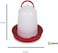Gaun Eco Poultry Feeder, 5 Ltr, Red And White, For Indoor And Outdoor, Chickens, Quail, Goose, (Made in Spain)