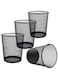 Lawei 4 Pack Trash Can Mesh Round Open Top Wastebasket - 2.5 Gallon Recycling Bins Garbage Waste Baskets for Office Home