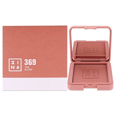 3INA Makeup - Vegan - Cruelty Free - The Blush 369 - Natural, Light Mineral Powder Blush For Sensitive Skin - Blendable, Buildable Rouge To Give Skin A Pigmented, Dewy Glow- 0.26 Oz