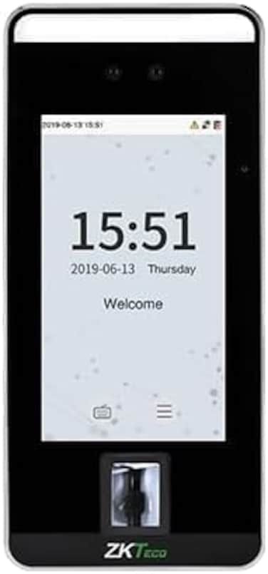ZKteco SpeedFace-V5L Dynamic Face Recognition Fingerprint Time Attendance Machine Door Access Control System Automatic Punch in and Out, Simple to Operate