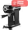 Radoco Retro Breakfast Set, Kettle 1.7L, 2-Slice Toaster, Espresso Machine, Blender, Stainless Steel, Black