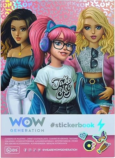 كتاب ملصقات بغلاف ورقي A5 من واو جينيريشن -