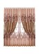HALAMODO Floral Pattern Curtains for Living Room Dining Room-Decorative Curtain Elegant Peony Voile Curtain Tulle with Lace Window Panel Drapes Sheer-1PCS (W250xL100cm, Brown)