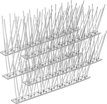 Stainless Steel Bird Spikes for Pigeons and Other Small Birds - No Plastic - Anti Bird Repellent Spikes Control Kit Un-Assembled Spikes 100 Centimetre (Pack of 25)