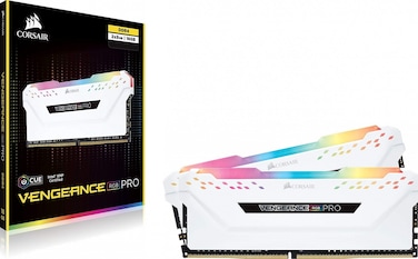 Corsair Vengeance RGB Pro 16GB (2X8GB) Ddr4 3200Mhz C16 Led Desktop Memory - White (International Version)