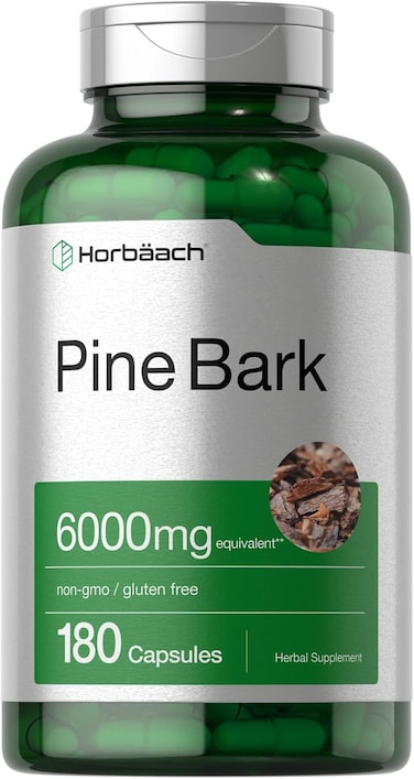 Horb&auml;ach Pine Bark Extract 6000mg, 180 Capsules, Standardized To Contain 95% Proanthocyanidins, Non-Gmo, Gluten Free Supplement