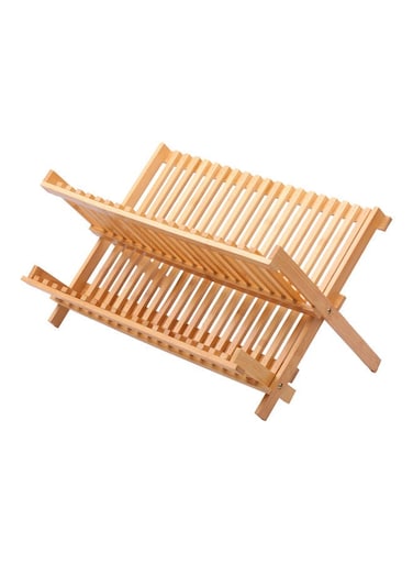 Bamboo Dish Rack Beige