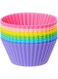 Silicone Cupcake Liners 12Pcs, Baking Cups Non-Stick Cake Muffin Chocolate Cupcake Liner Baking Cup Mold, Multicolor Multicolour 5cm