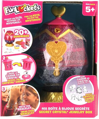 صندوق مجوهرات كريستالي سري بتصميم بيضة قابل للفتح من Funlockets