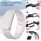 Silicone Wristband Compatible with Whoop 5.0 Band, Comfort Durable Soft Adjustable Silicone Sports Loop Strap for Men &amp; Women, with U Shapped Connector Starlight - One/Peak