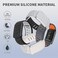 Silicone Wristband Compatible with Whoop 5.0 Band, Comfort Durable Soft Adjustable Silicone Sports Loop Strap for Men &amp; Women, with U Shapped Connector Starlight - One/Peak
