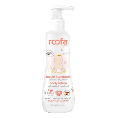 Roofa Baby Moisturizing Body Lotion With Calendula &amp; Panthenol For Sensitive Skin 300ml