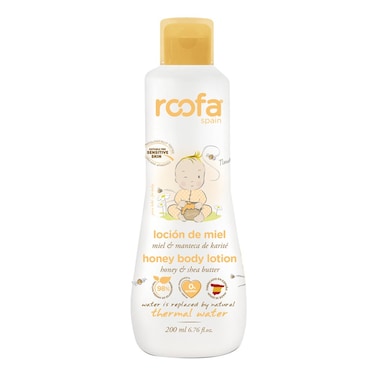 Roofa Baby Moisturizing Honey Body Lotion With Shea Butter For Sensitive Skin 200ml