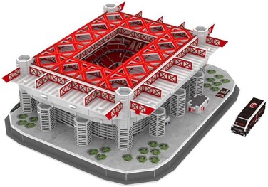 Soccerstarz Ac Milan Stadium 3D Puzzle, 29 X 23cm, Red (99 Pieces)
