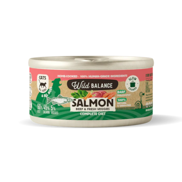 Wild Balance Salmon with Beef &amp; Fresh Veggies Wet Cat Food - 120G
