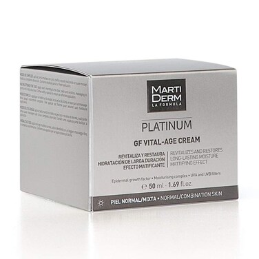 Martiderm Platinum GF-Vital Age Cream Revitalize and Restore Long Lasting Moisture Mattifying Effect Cream