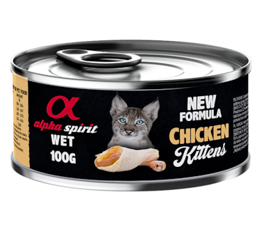 Alpha Spirit Canned Wet Food For Kittens With Chicken - 100g