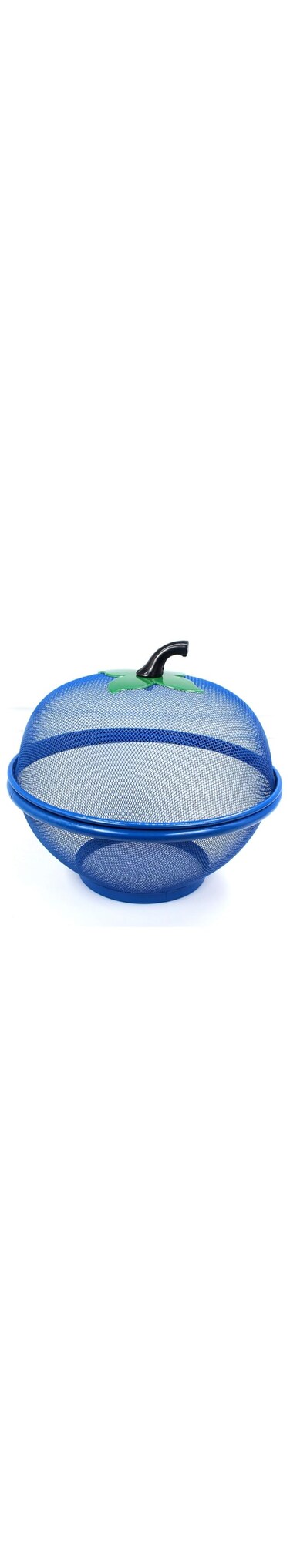 ECVV Apple Shape Net Basket for Fruits Vegetables Insect Proof Drain Wash (Blue)
