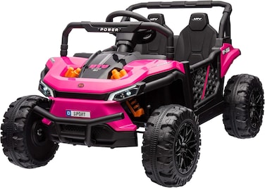 Lovely Baby Powered Riding Jeep for Kids LB 5151, Battery Operated Power Truck with Remote-Control, Light, Music, Best Gift for children 1-4 Yrs - Pink