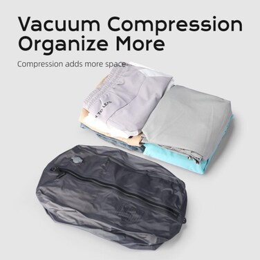 Premium Space-Saving Vacuum Compression Storage Bag - Reusable Airtight Travel Clothes Organizer