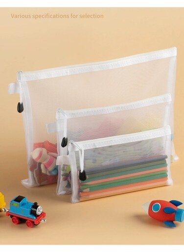 Toy storage bag building block puzzle sub-package bag children small particle zipper transparent finishing storage bag (Multiple specifications)