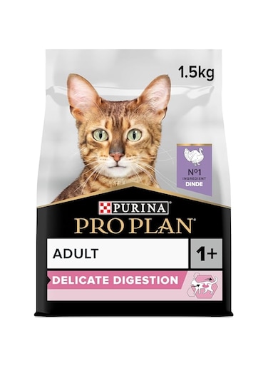 Purina Pro Plan Adult Delicate Digestion, Dry Cat Food with Turkey, 1.5 kg