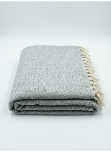 130 x 160 cm Premium Woven Tiles Cotton Knitted Throw Blanket Light Grey Cozy Fringed Sofa Couch Cover Boho Bed Runner Picnic Mat