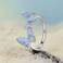 S925 Sterling Silver Elegant Butterfly Open Adjustable Ring(SCR1088-E)